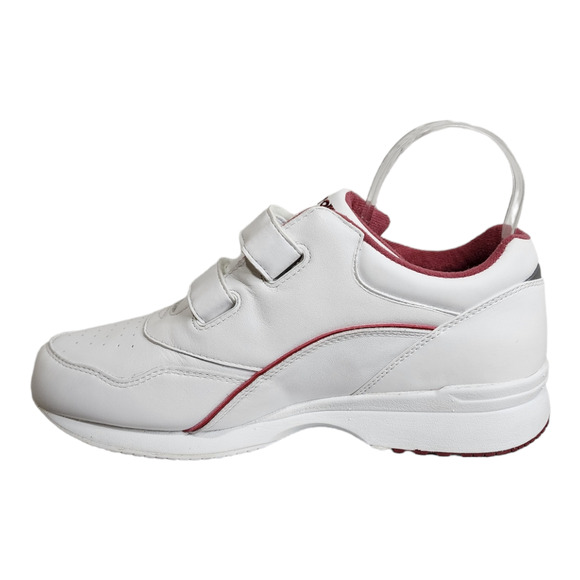 Propet Tour Walker Strap Shoes White/Berry Leather Hook & Loop Women’s Size 10 - Picture 4 of 12